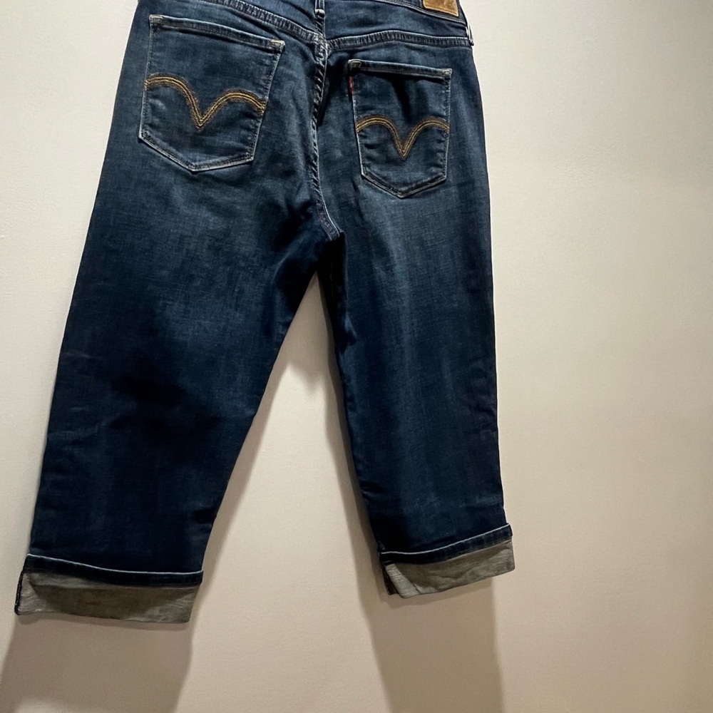 Levi's Dark Blue Straight Leg Jeans - Picture 9 of 11